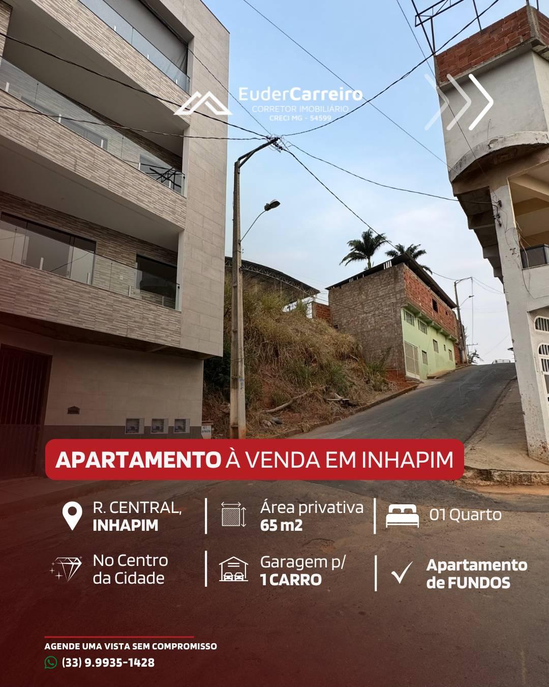 Apartamento com 1 quarto, 65m², à venda em Inhapim, Centro