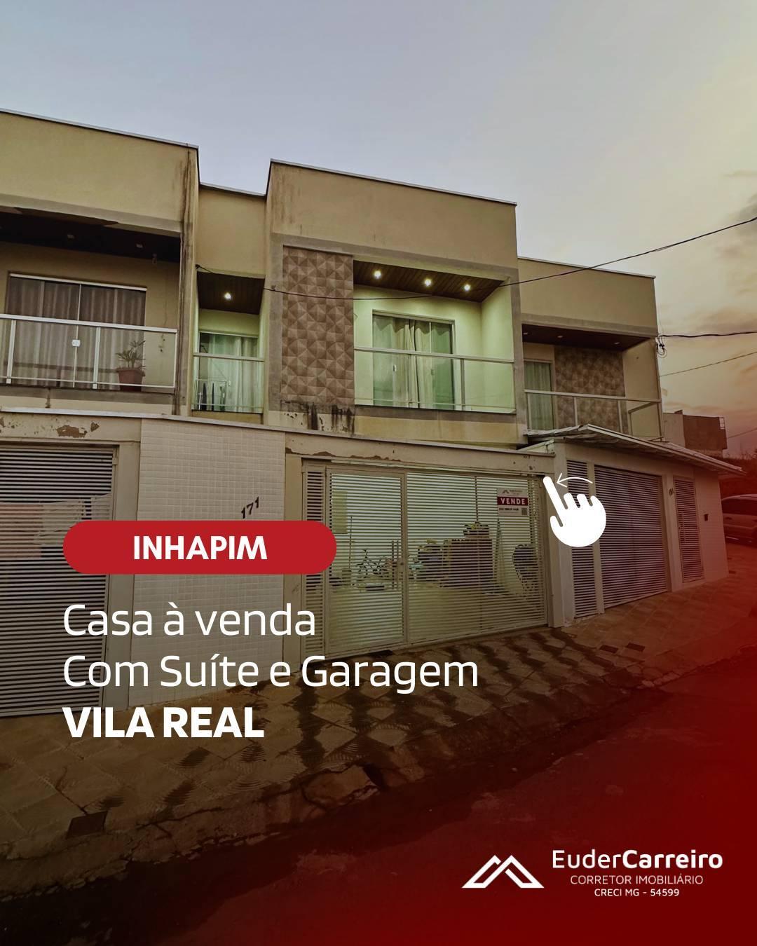 Casa com 3 quartos, 120m², à venda em Inhapim, Vila Real