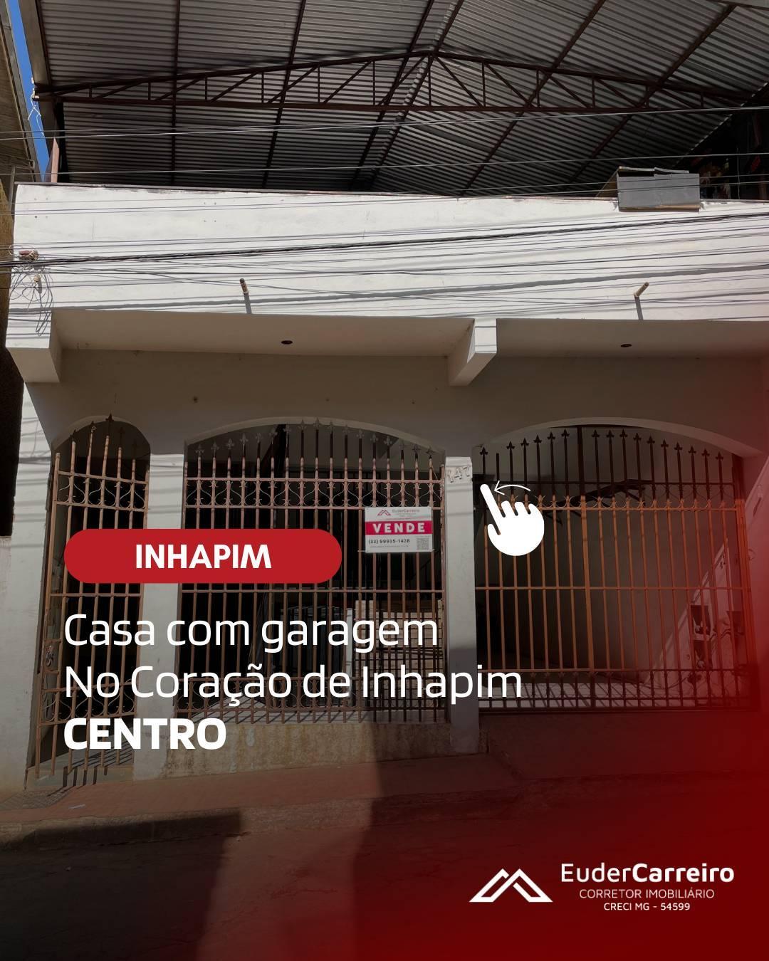 Casa com 3 quartos, 120m², à venda em Inhapim, Centro