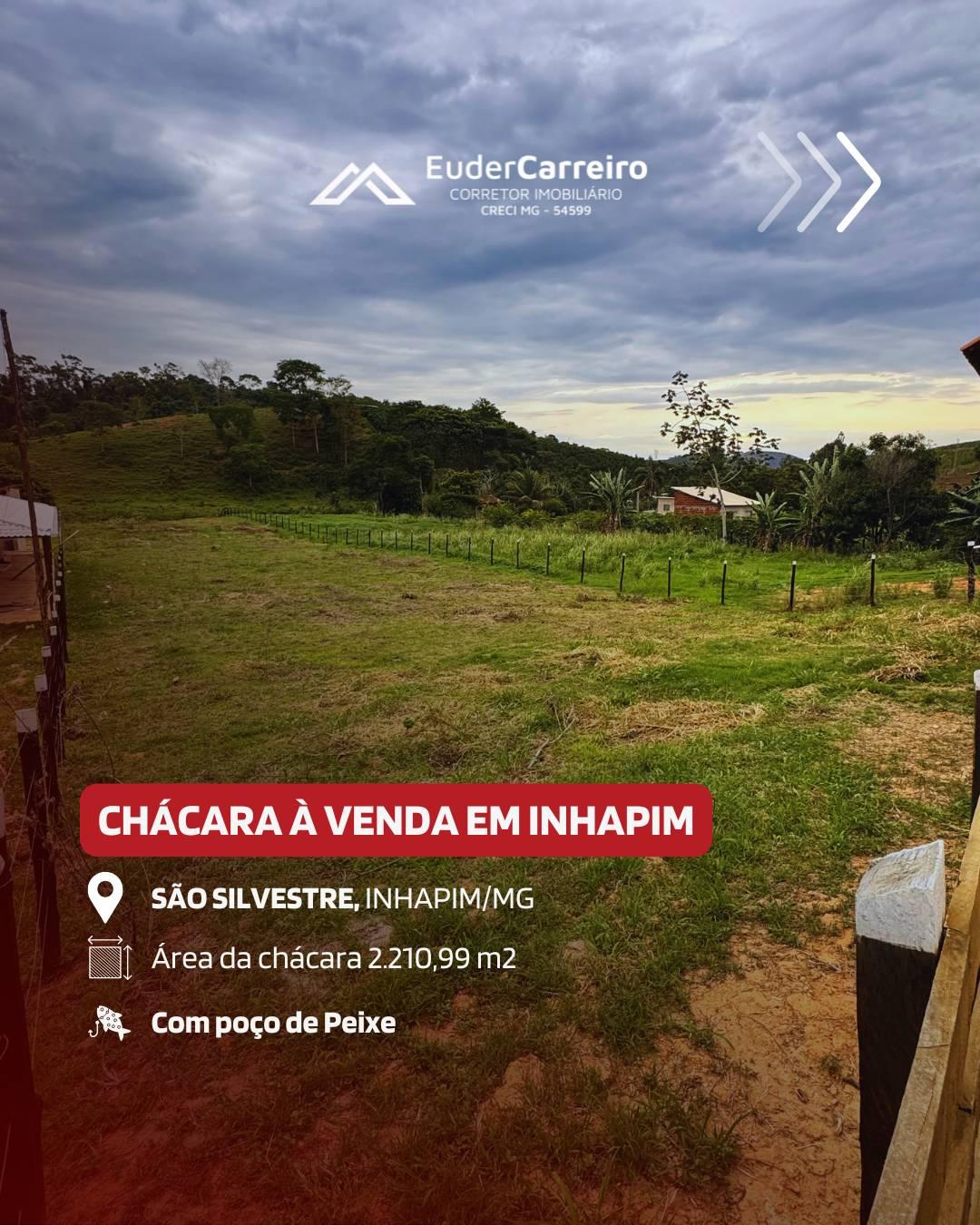 Chácara, 2110,99m², à venda em Inhapim, São Silvestre