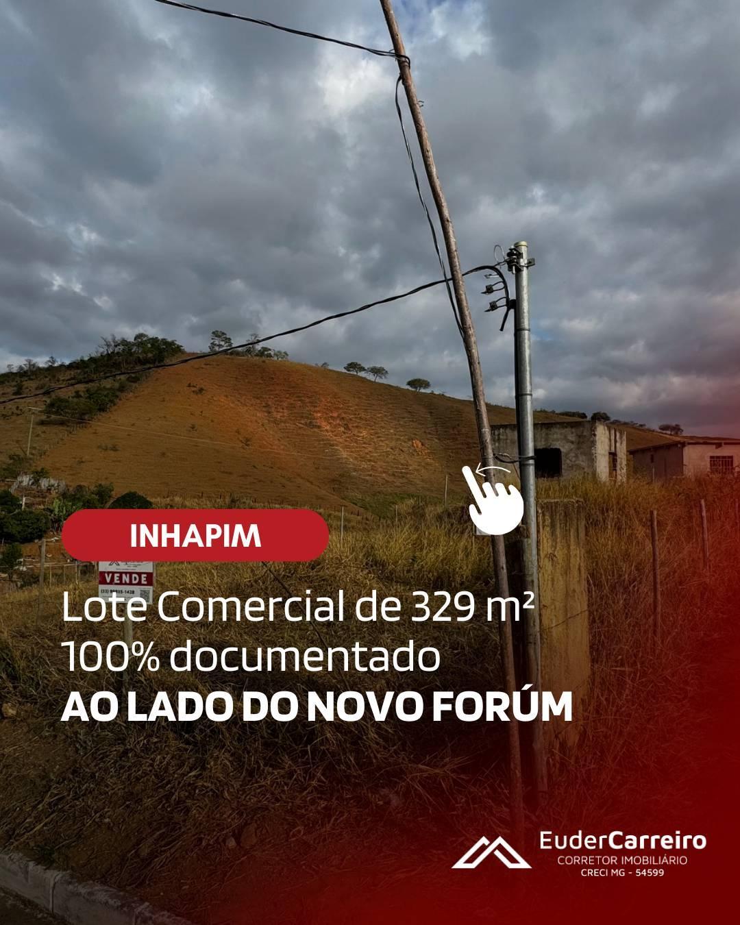 Lote, 329m², à venda em Inhapim, Recanto Verde