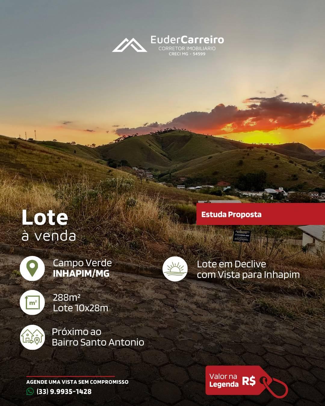 Lote, 288m², à venda em Inhapim, Campo Verde