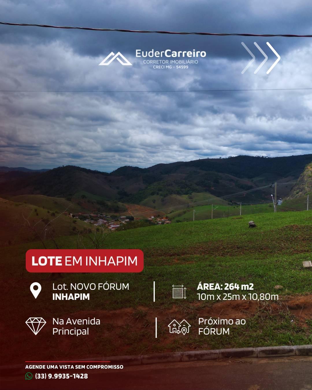 Lote, 264m², à venda em Inhapim, Recanto Verde