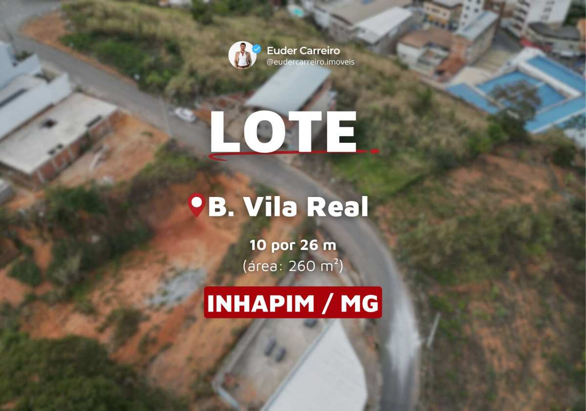 Lote à venda em Inhapim, Vila Real, 260m²