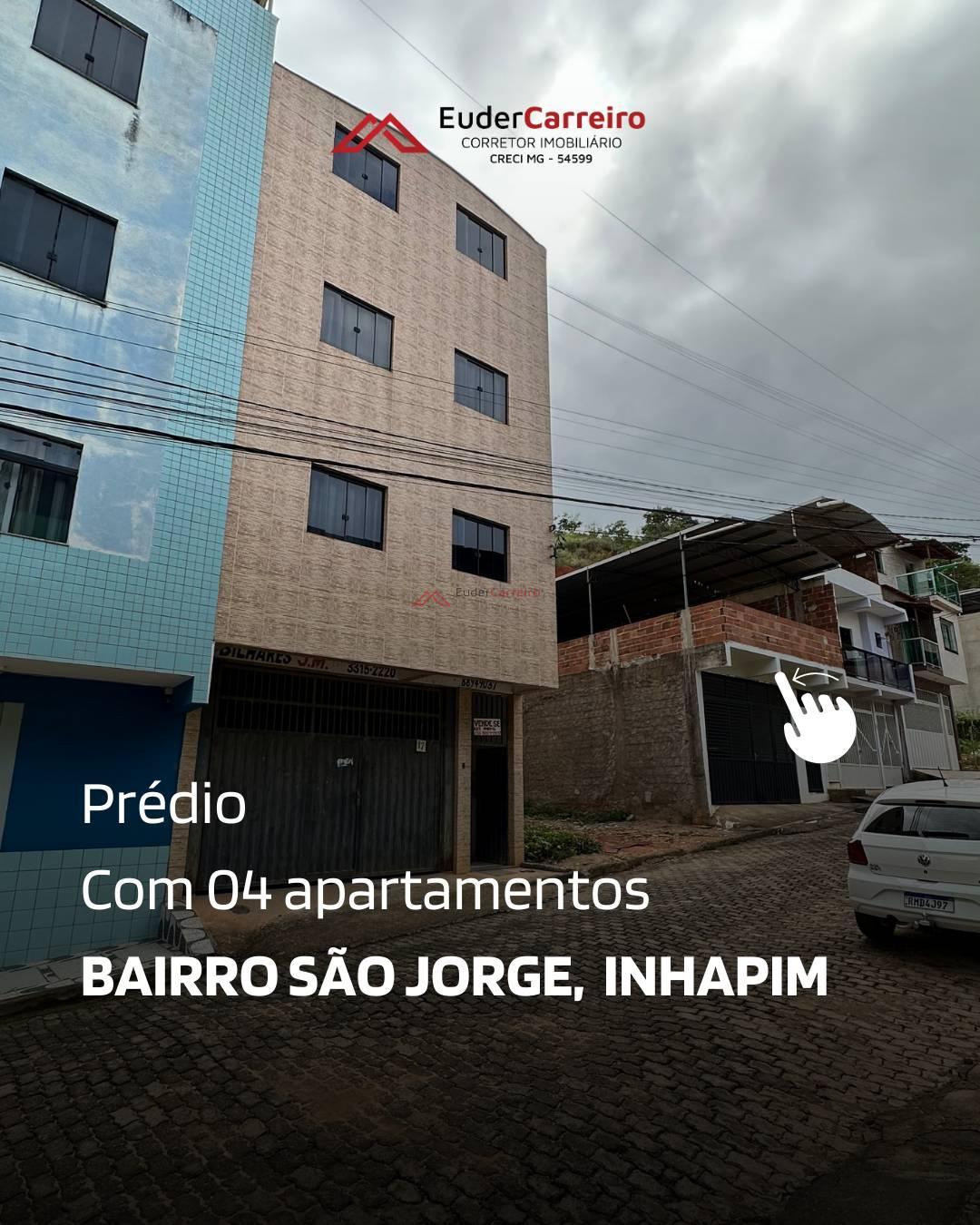 Prédio com 04 apartamentos, 600m², à venda em Inhapim